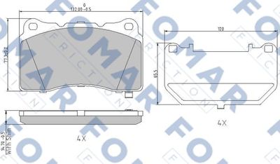 FO996481 FOMAR Friction Комплект тормозных колодок, дисковый тормоз