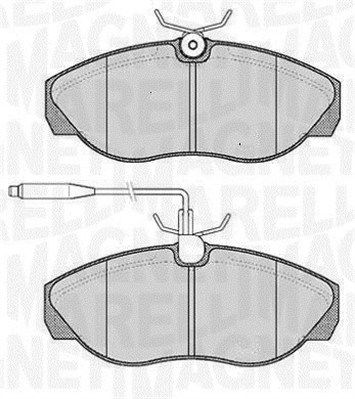 363916060789 MAGNETI MARELLI Комплект тормозных колодок, дисковый тормоз