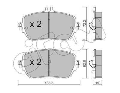 82211930 CIFAM Комплект тормозных колодок, дисковый тормоз