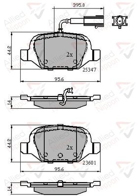 ADB11026 COMLINE Комплект тормозных колодок, дисковый тормоз