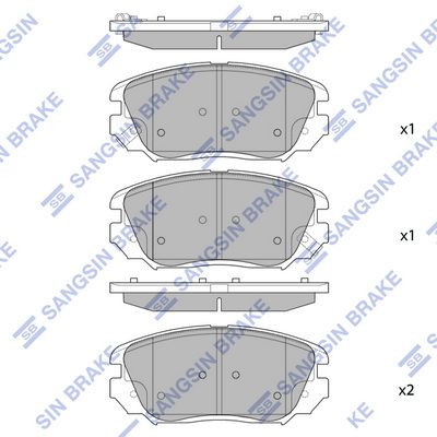 SP1402 Hi-Q Комплект тормозных колодок, дисковый тормоз