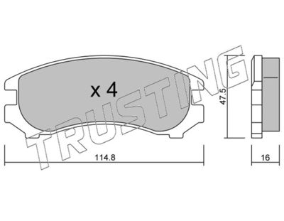 2390 TRUSTING Комплект тормозных колодок, дисковый тормоз