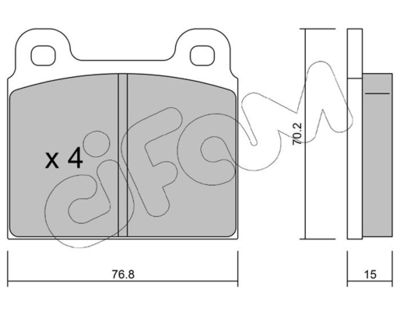 8220781 CIFAM Комплект тормозных колодок, дисковый тормоз
