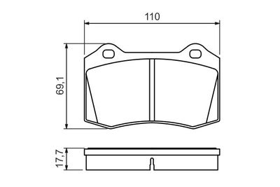 0986494486 BOSCH Комплект тормозных колодок, дисковый тормоз