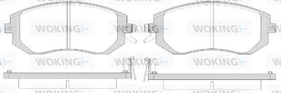 P851314 WOKING Комплект тормозных колодок, дисковый тормоз