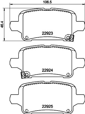 8DB355037721 HELLA PAGID Комплект тормозных колодок, дисковый тормоз