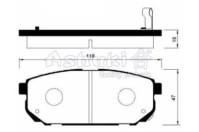 I04220 ASHUKI by Palidium Комплект тормозных колодок, дисковый тормоз