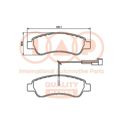 70408031 IAP QUALITY PARTS Комплект тормозных колодок, дисковый тормоз