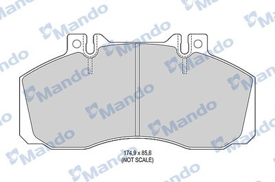 MBF015049 MANDO Комплект тормозных колодок, дисковый тормоз