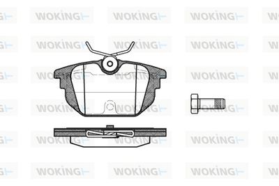 P792300 WOKING Комплект тормозных колодок, дисковый тормоз