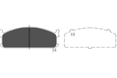 KBP3505 KAVO PARTS Комплект тормозных колодок, дисковый тормоз