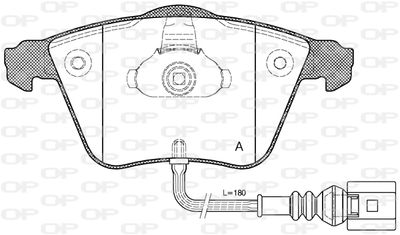 BPA096432 OPEN PARTS Комплект тормозных колодок, дисковый тормоз