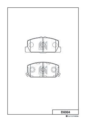 D6084 MK Kashiyama Комплект тормозных колодок, дисковый тормоз