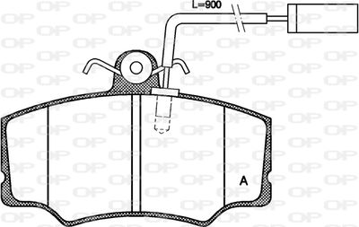 BPA031202 OPEN PARTS Комплект тормозных колодок, дисковый тормоз