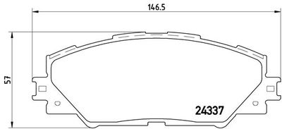 P83071 BREMBO Комплект тормозных колодок, дисковый тормоз