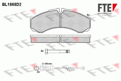 BL1868D2 FTE Комплект тормозных колодок, дисковый тормоз