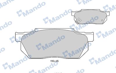 MBF015530 MANDO Комплект тормозных колодок, дисковый тормоз