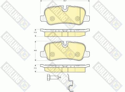 6116321 GIRLING Комплект тормозных колодок, дисковый тормоз