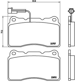 P23115X BREMBO Комплект тормозных колодок, дисковый тормоз