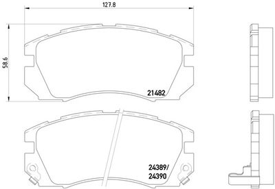 P78007 BREMBO Комплект тормозных колодок, дисковый тормоз