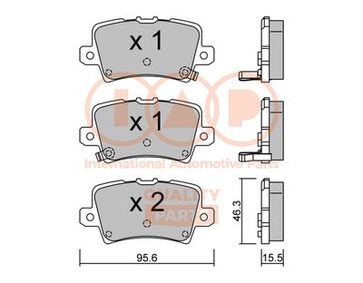 70406029 IAP QUALITY PARTS Комплект тормозных колодок, дисковый тормоз