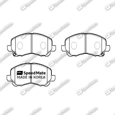 SMBPJ196 SpeedMate Комплект тормозных колодок, дисковый тормоз