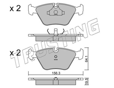 1240 TRUSTING Комплект тормозных колодок, дисковый тормоз