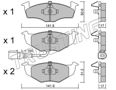 2153 TRUSTING Комплект тормозных колодок, дисковый тормоз