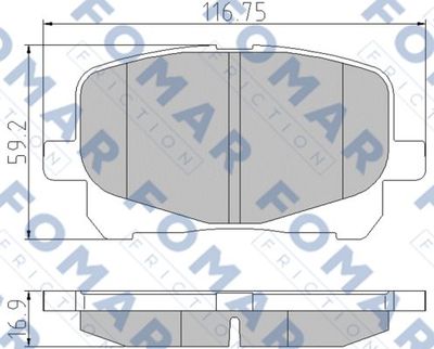 FO901181 FOMAR Friction Комплект тормозных колодок, дисковый тормоз