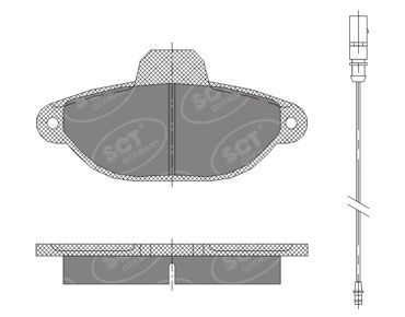 SP414PR SCT - MANNOL Комплект тормозных колодок, дисковый тормоз