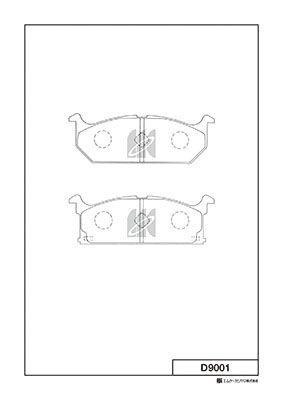 D9001 MK Kashiyama Комплект тормозных колодок, дисковый тормоз