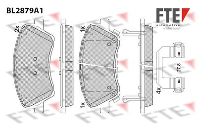 BL2879A1 FTE Комплект тормозных колодок, дисковый тормоз