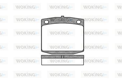 P195310 WOKING Комплект тормозных колодок, дисковый тормоз