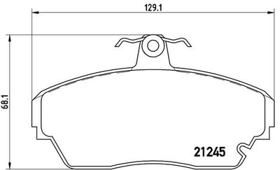 P82001 BREMBO Комплект тормозных колодок, дисковый тормоз