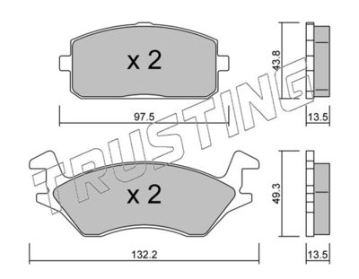 2430 TRUSTING Комплект тормозных колодок, дисковый тормоз