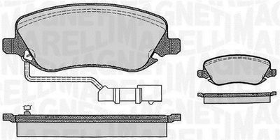 363916060289 MAGNETI MARELLI Комплект тормозных колодок, дисковый тормоз