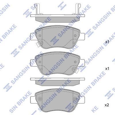 SP1810A Hi-Q Комплект тормозных колодок, дисковый тормоз