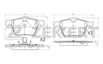 BS1031 ZEKKERT Комплект тормозных колодок, дисковый тормоз