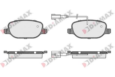 N09655 DIAMAX Комплект тормозных колодок, дисковый тормоз