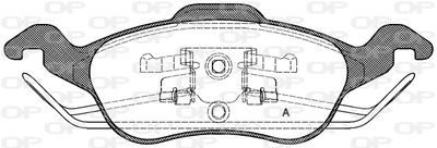 BPA069100 OPEN PARTS Комплект тормозных колодок, дисковый тормоз