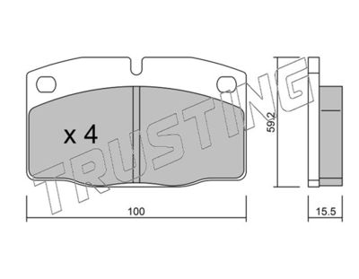 0460 TRUSTING Комплект тормозных колодок, дисковый тормоз