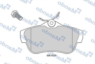 MBF015482 MANDO Комплект тормозных колодок, дисковый тормоз