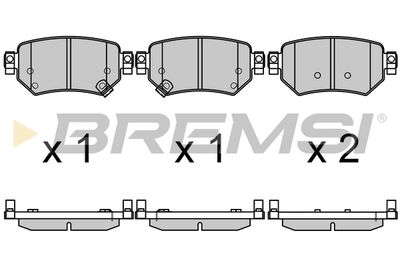 BP3707 BREMSI Комплект тормозных колодок, дисковый тормоз