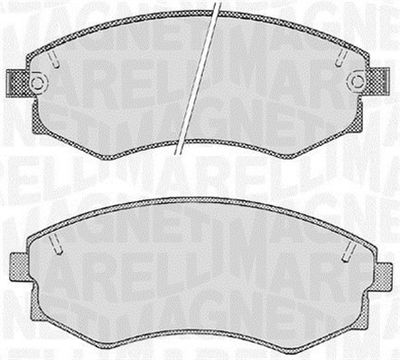 363916060468 MAGNETI MARELLI Комплект тормозных колодок, дисковый тормоз