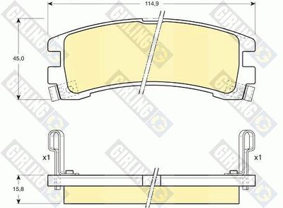 6110189 GIRLING Комплект тормозных колодок, дисковый тормоз