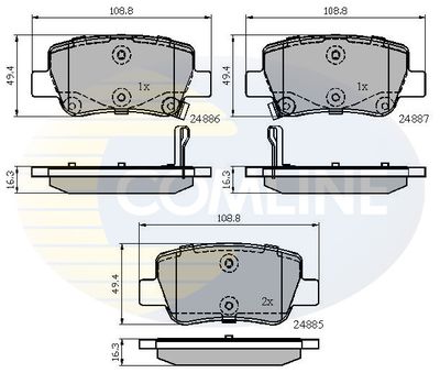 CBP32026 COMLINE Комплект тормозных колодок, дисковый тормоз