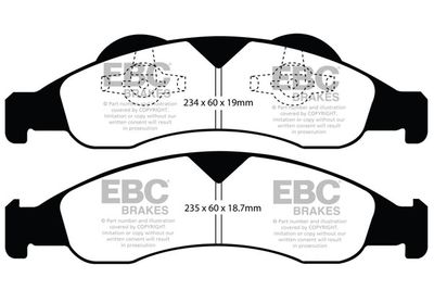 DP1803 EBC Brakes Комплект тормозных колодок, дисковый тормоз