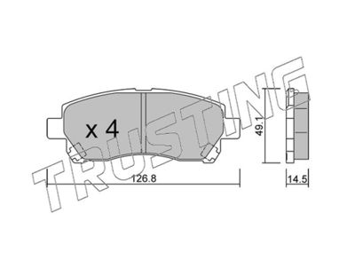 9440 TRUSTING Комплект тормозных колодок, дисковый тормоз