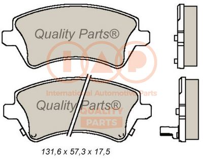 70417194 IAP QUALITY PARTS Комплект тормозных колодок, дисковый тормоз