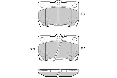 121420 E.T.F. Комплект тормозных колодок, дисковый тормоз